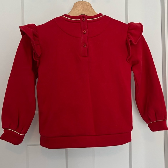 Ted Baker: Girls Red Sweater with Appliqué Flower Detail: Size 4-5 years - Picture 9 of 9